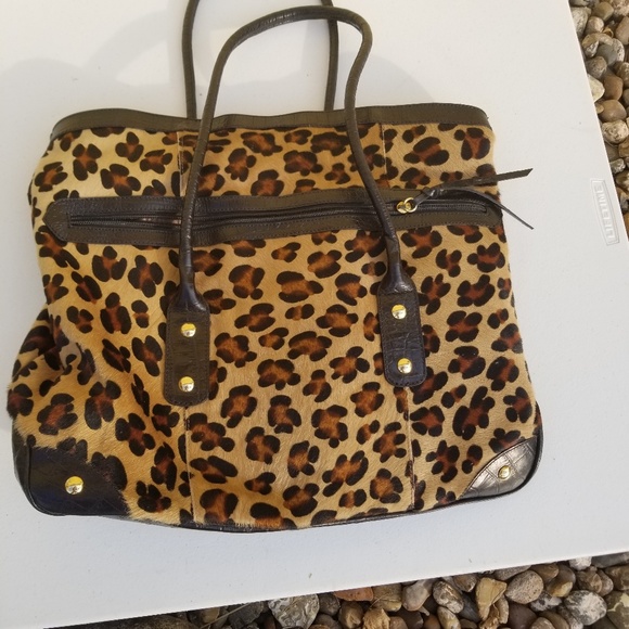 Maurizio Taiuti leopard tote italian tote - Picture 4 of 11